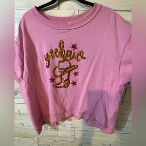 2 for 20***Pink Yeehaw Graphic Sweatshirt